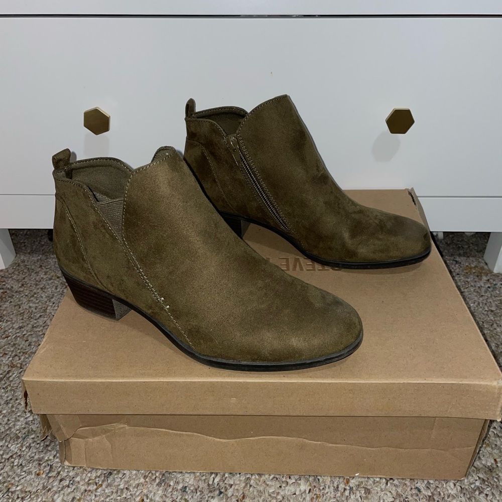 Olive Green Booties